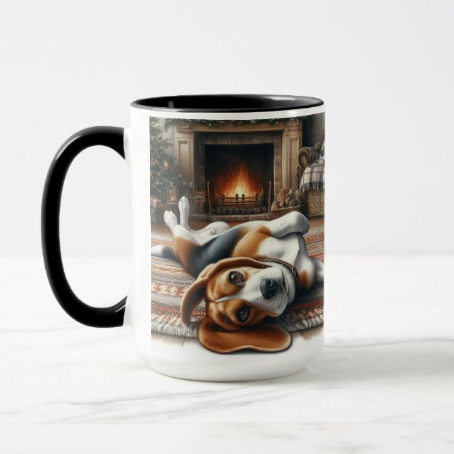 Caneca Papais noeis de Beagle "Definir bom" Coffee Mug de (Esquerda)