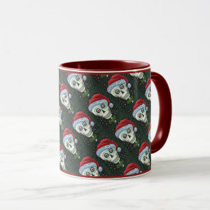 Caneca PAPAIS NOEIS DE CABEÇA DO morto, CHRISTMAS SKELETO
