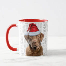 Caneca Papais noeis de Cachorro Retriever da Baía Chesape