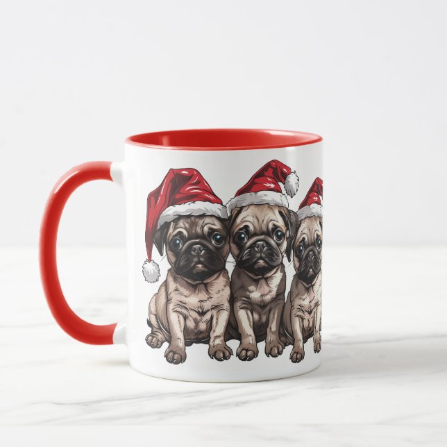 Caneca Papais noeis de Cães de Natal (Esquerda)