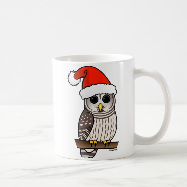 Caneca Papais noeis de Coruja Barred de Natal (Direita)