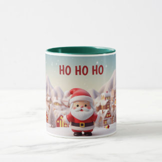 Caneca Papais noeis De Estilo 3D Bonitos Na Cidade Person