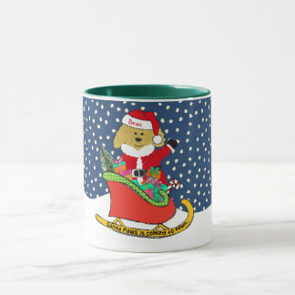 Caneca Papais noeis de GoldenDoodle Personalizados