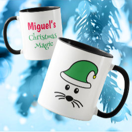 Caneca Papais noeis De Mouse Personalizáveis Elf