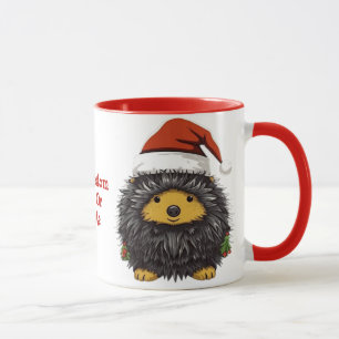 Caneca Papais noeis de Porcupine Cachorro Espírito de Nat