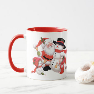 Caneca Papais noeis e boneco de neve