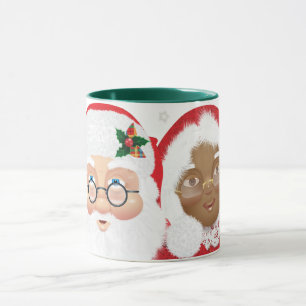 Caneca Papais noeis e Sra. Claus Feriado de Natal