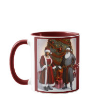 Papais noeis E Sra. Claus Mug