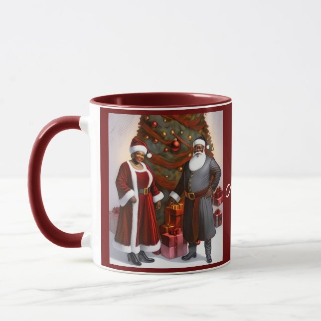 Caneca Papais noeis E Sra. Claus Mug (Esquerda)