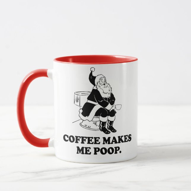 Caneca Papais noeis Engraçados Café Natal (Esquerda)