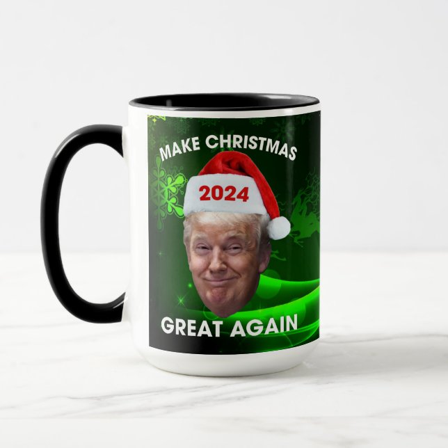 Caneca Papais noeis Engraçados Trump 2024 Tornem Excelent (Esquerda)
