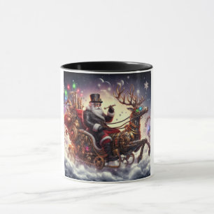 Caneca Papais noeis/Estaleiro de renas Natal/Inverno