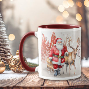 Caneca Papais noeis estão vindo para Crianças Reindeer