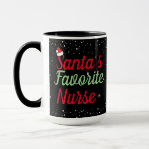 Caneca Papais noeis Favoritos NICU Enfermeira de Natal Es