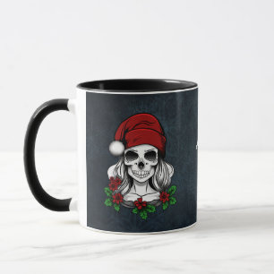 Caneca Papais noeis Gótica Whimsical Natal Skull