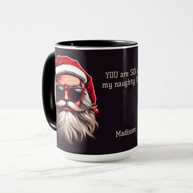 Caneca Papais noeis Grumpy de Nome e Texto Personalizados (Frente Esquerda)