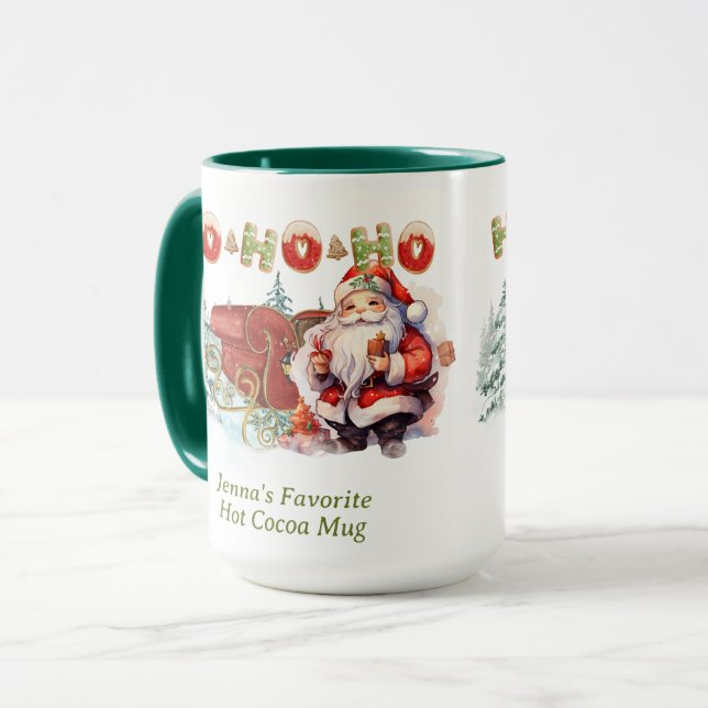 Caneca Papais noeis Ho-Ho Coffee Personalizado (Frente Esquerda)