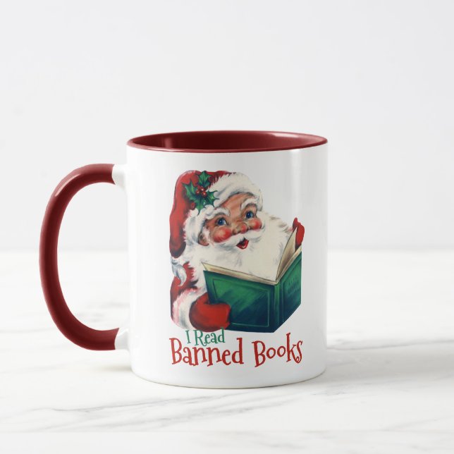 Caneca Papais noeis Lê Livros Banidos (Esquerda)