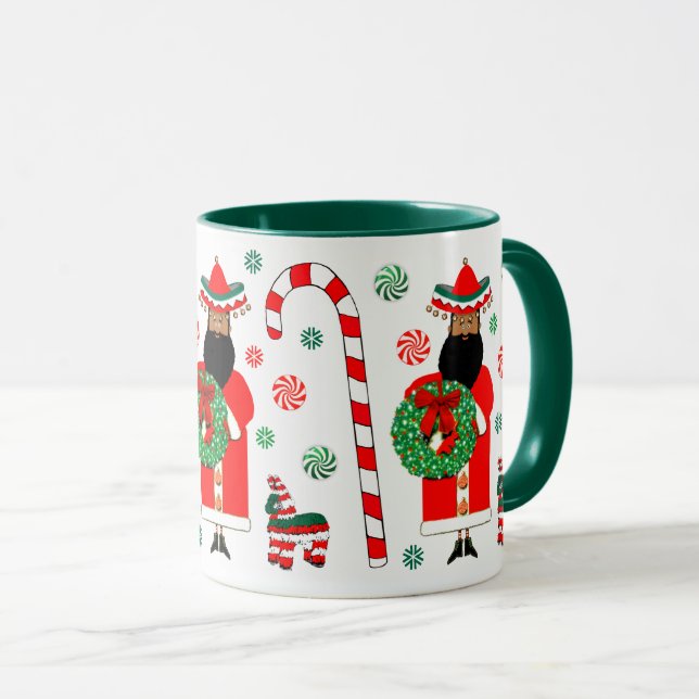 Caneca Papais noeis mexicanos Feliz Navidad (Frente Esquerda)