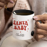 Caneca Papais noeis modernos BABY presente de Natal<br><div class="desc">A diversão moderna personalizou o 'PAPAI NOEL BABY' do presente de Natal Mug!</div>