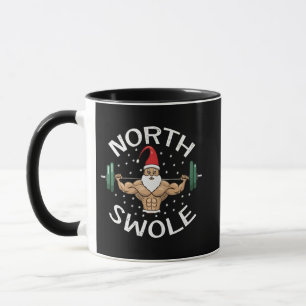 Caneca Papais noeis Musculares Engraçados do North Swole 