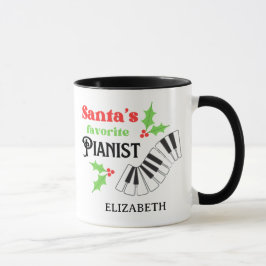 Caneca Papais noeis Pianista Favorito Natal