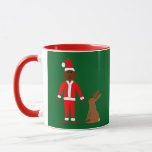 Caneca Papais noeis Sasquatch e Jackalope Christmas