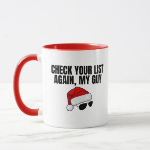 Caneca Papais noeis Sassy Engraçados Lista Bela de Natal