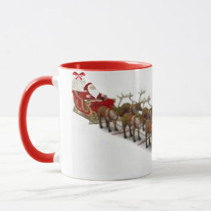 Caneca Papais noeis, Sleigh e Reindeer Mug