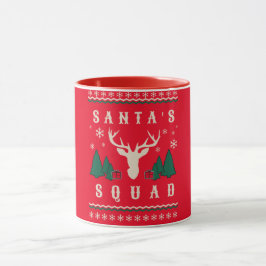 Caneca Papais noeis Squad e Sweater de Natal Feio
