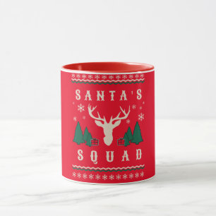 Caneca Papais noeis Squad e Sweater de Natal Feio