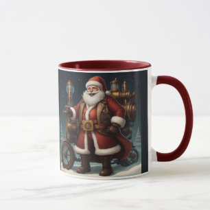 Caneca Papais noeis Steampunk Sleigh