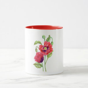 Caneca Papas Vermelhas Arte Floral