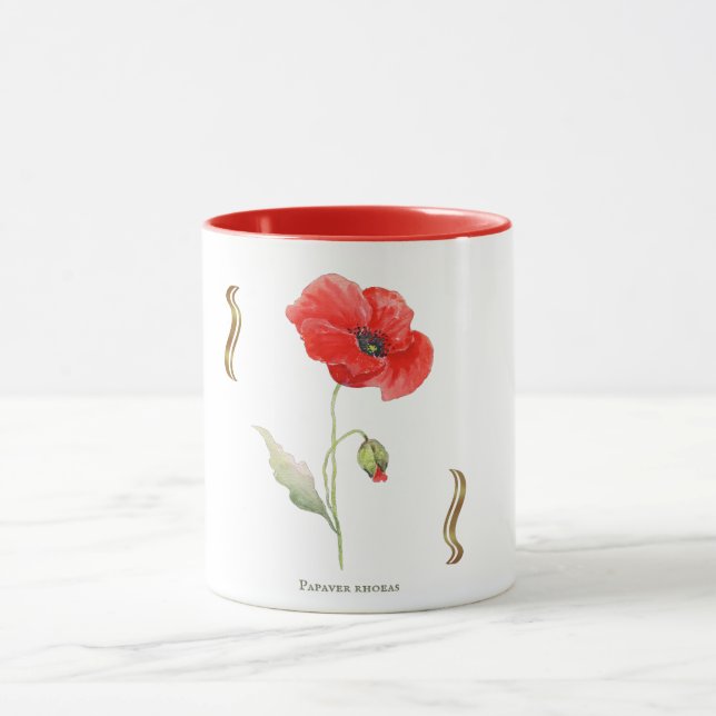 Caneca Papaver rhoeas  (Centro)