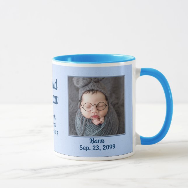 Caneca PAPAW Novo Bebê Azul 2 Foto (Direita)