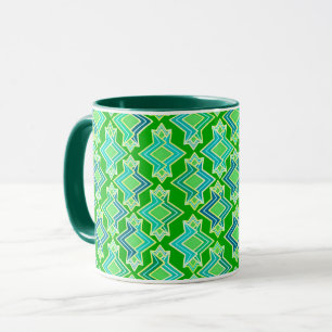 Caneca Papel de Parede Art Déco, Verde Jade