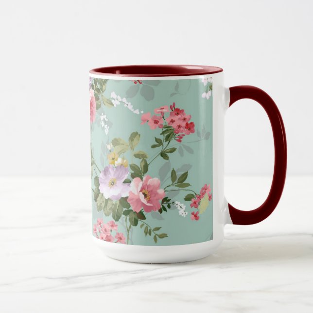Caneca Papel de parede bonito para retrato Rosa Bonito Vi (Direita)