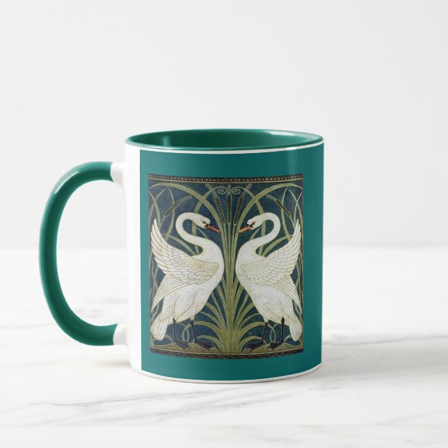 Caneca Papel de parede da cisne e da precipitação e da (Esquerda)