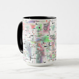 Caneca Papel mosaico em cores suaves a opacas e garoa