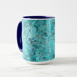 Caneca Papel néon azul amassado