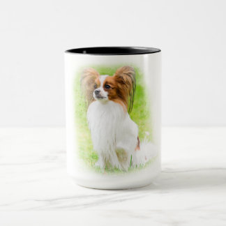 Caneca papillon, papilão, papillon, papillon, cão-papão, 