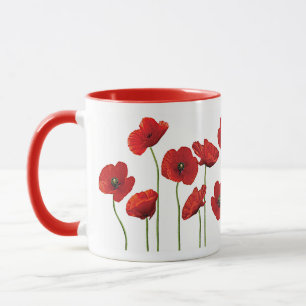 Caneca Papoilas vermelhas