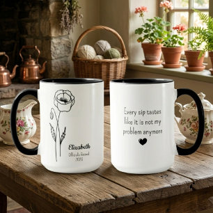 Caneca Papoula de Aposentadoria Personalizada Grande