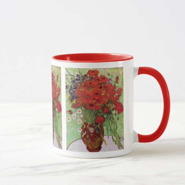 Caneca Papoulas-Vermelhas-E-Margaridas 1890 Flores Primav (Direita)
