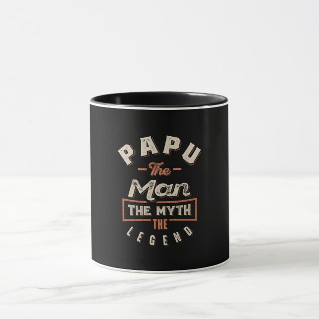 Caneca Papu O Homem Mito Legenda Vovô Dão Homens para o P (Centro)