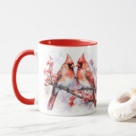 Caneca Par Cardinal de inverno 1