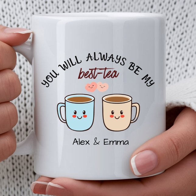 Caneca Par Ceia de Chá Personalizada para Casais (Criador carregado)