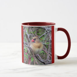 Caneca Par de Cardinais Masculino e Feminino ( Primavera)