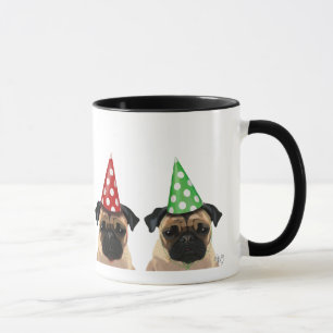 Caneca Par de Pugs de Partido