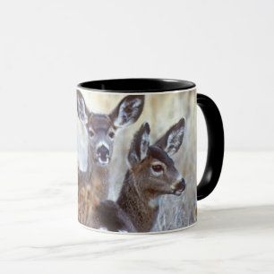 Caneca Par de Veados-Mula Selvagens Califórnia